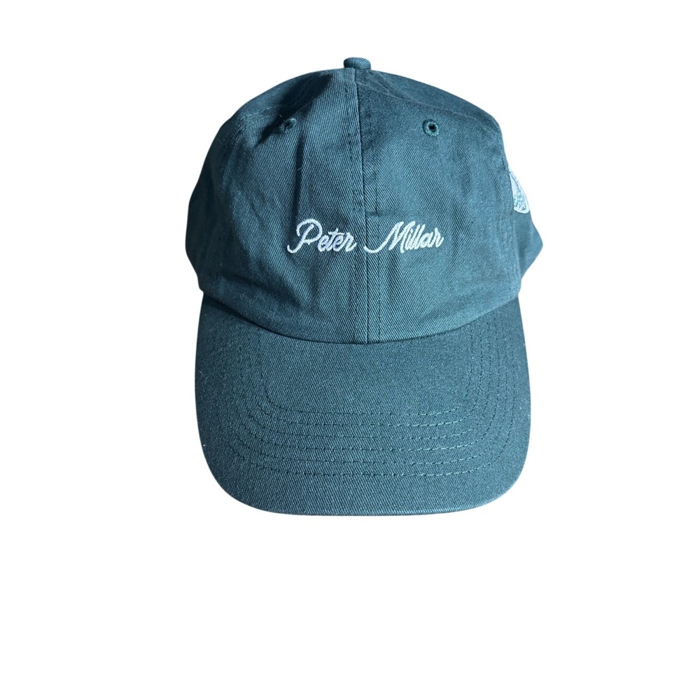 Peter Millar Dark Green Embroidered Script & Golf Ball Hat Cap Performance OS